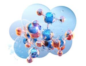 Cosmetic,Essence,Molecular,Structure.,Collagen,Serum,Peptides,3d,Molecule.,Facial