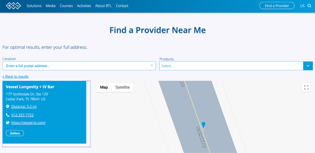 Vessel Longevity is a trusted provider of EMFACE in the Austin area.